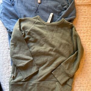 Kids' Green and Blue Sweatshirt Set